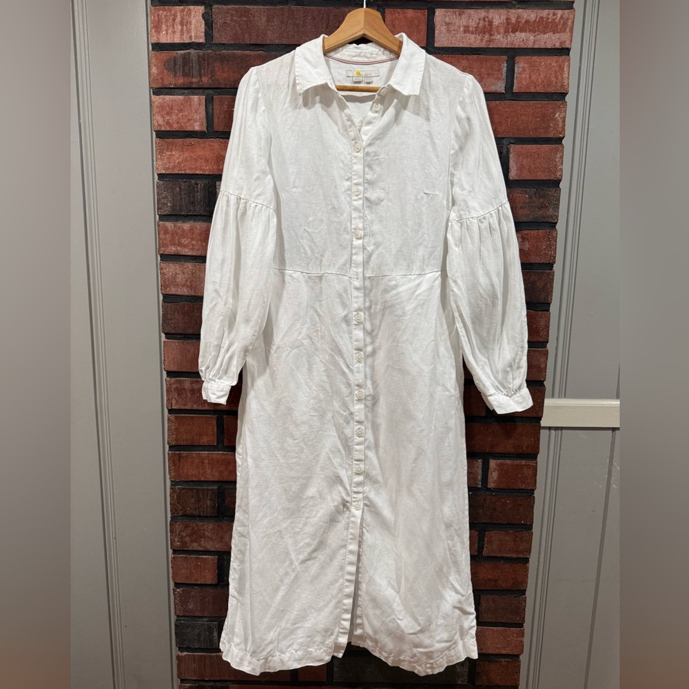 Boden White Button-Down Dress - Picture 3 of 13
